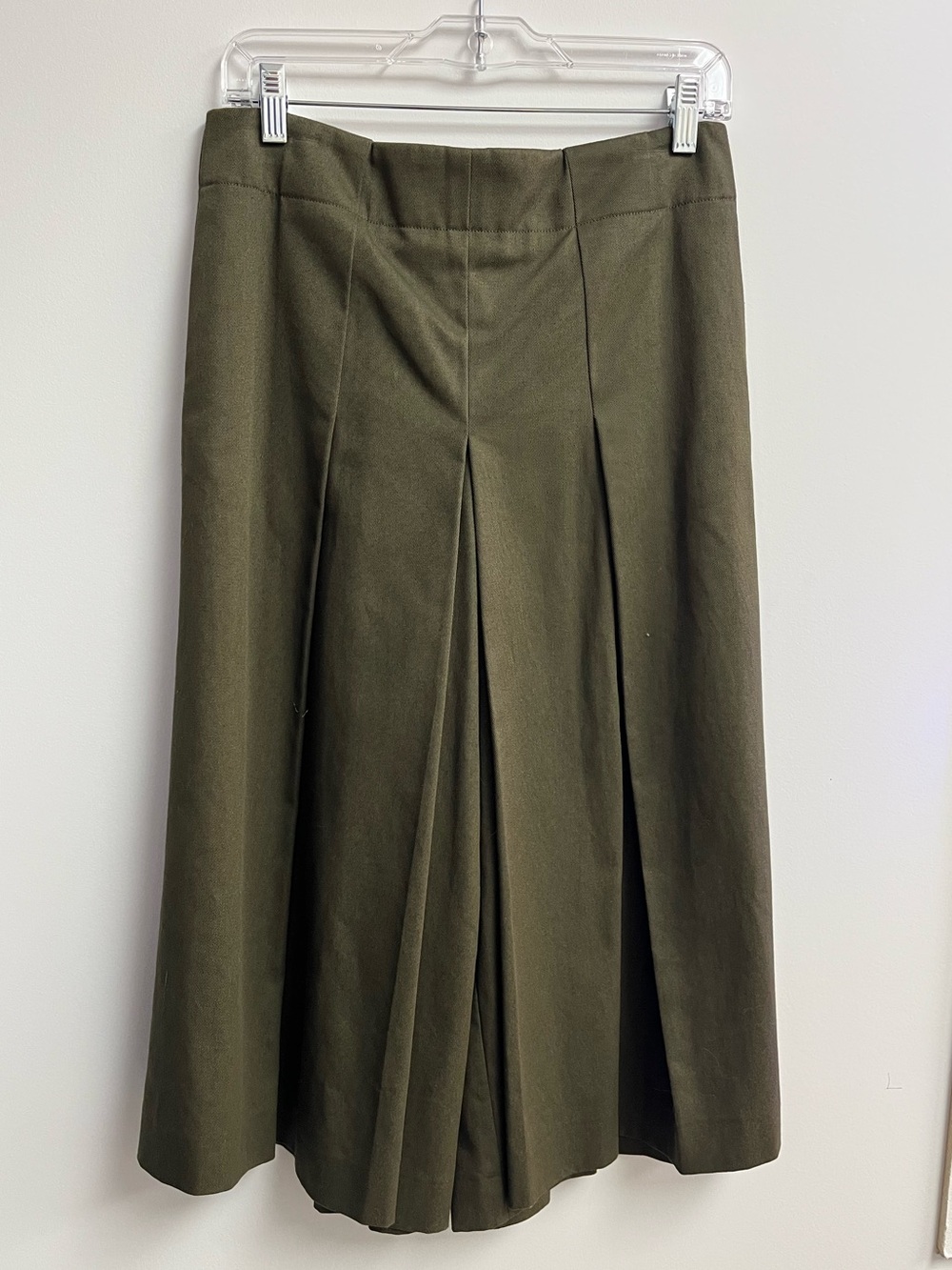 Véronique Leroy Paris Olive Green Pleated Culottes